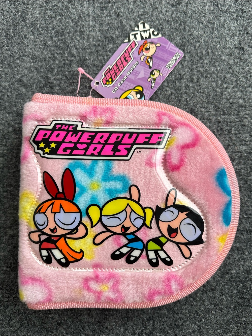 2001 The Powerpuff Girls Pink Plush CD Case